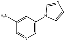 3-AMINO-5-(IMIDAZOL-1-YL)PYRIDINE 化学構造式