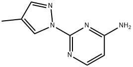 4-Amino-2-(4-methyl-1H-pyrazol-1-yl)pyrimidine,1314356-41-6,结构式