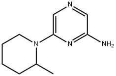 2-Amino-6-(2-methylpiperidin-1-yl)pyrazine 化学構造式
