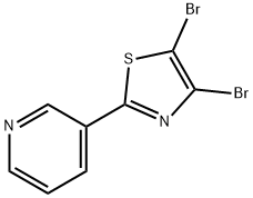 4,5-Dibromo-2-(3-pyridyl)thiazole Structure