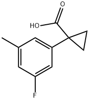 1-(3-Fluoro-5-methylphenyl)cyclopropanecarboxylic Acid Structure