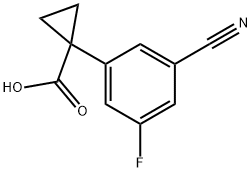 1-(3-cyano-5-fluorophenyl)cyclopropane-1-carboxylic acid Structure