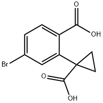 4-bromo-2-(1-carboxycyclopropyl)benzoic acid Structure