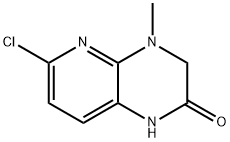 6-chloro-4-methyl-1H,2H,3H,4H-pyrido[2,3-b]pyrazin-2-one 化学構造式