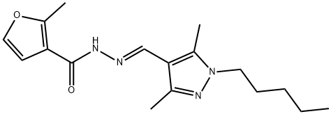 N'-[(3,5-dimethyl-1-pentyl-1H-pyrazol-4-yl)methylene]-2-methyl-3-furohydrazide Structure