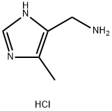 [(4-Methyl-1H-imidazol-5-yl)methyl]amine hydrochloride 化学構造式