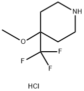 4-METHOXY-4-(TRIFLUOROMETHYL)PIPERIDINE HYDROCHLORIDE, 1332886-70-0, 结构式
