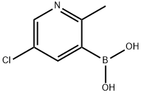 (5-氯-2-甲基吡啶-3-基)硼酸, 1334405-41-2, 结构式