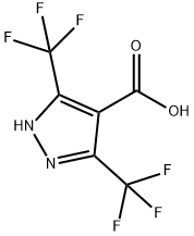 3,5-bis(trifluoromethyl)-1H-pyrazole-4-carboxylic acid Struktur
