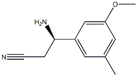 (3R)-3-AMINO-3-(3-METHOXY-5-METHYLPHENYL)PROPANENITRILE,1335696-50-8,结构式