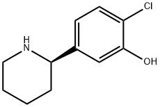 2-CHLORO-5-[(2R)-PIPERIDIN-2-YL]PHENOL Structure