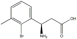 (3R)-3-AMINO-3-(2-BROMO-3-METHYLPHENYL)PROPANOIC ACID 结构式