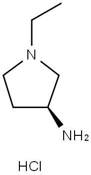 (S)-1-エチルピロリジン-3-アミン二塩酸塩  化学構造式