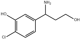 5-(1-AMINO-3-HYDROXYPROPYL)-2-CHLOROPHENOL 结构式