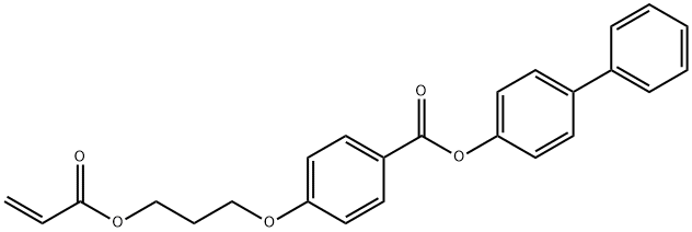 4-[3-[(1-Oxo-2-propen-1-yl)oxy]propoxy]-benzoic acid [1,1'-biphenyl]-4-yl ester 化学構造式