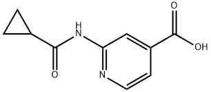 2-环丙烷氨基吡啶-4-羧酸,1339368-46-5,结构式