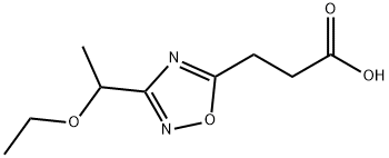 3-[3-(1-ethoxyethyl)-1,2,4-oxadiazol-5-yl]propanoic acid Structure