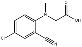 2-[(4-chloro-2-cyanophenyl)(methyl)amino]acetic acid, 1341043-18-2, 结构式