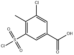3-Chloro-5-chlorosulfonyl-4-methyl-benzoic acid Struktur