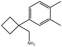 [1-(3,4-dimethylphenyl)cyclobutyl]methanamine, 1343789-63-8, 结构式