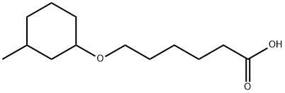 6-[(3-methylcyclohexyl)oxy]hexanoic acid Structure