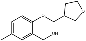 [5-methyl-2-(oxolan-3-ylmethoxy)phenyl]methanol,1344255-35-1,结构式