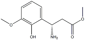METHYL (3S)-3-AMINO-3-(2-HYDROXY-3-METHOXYPHENYL)PROPANOATE 结构式