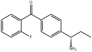 4-((1S)-1-Aminopropyl)phenyl 2-fluorophenyl ketone,1344482-57-0,结构式