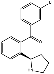 2-((2R)Pyrrolidin-2-yl)phenyl 3-bromophenyl ketone Struktur