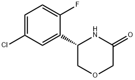 (5S)-5-(5-CHLORO-2-FLUOROPHENYL)MORPHOLIN-3-ONE,1344540-38-0,结构式