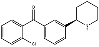 3-((2R)(2-Piperidyl))phenyl 2-chlorophenyl ketone 结构式