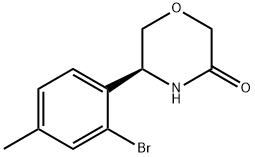 (5S)-5-(2-BROMO-4-METHYLPHENYL)MORPHOLIN-3-ONE Structure