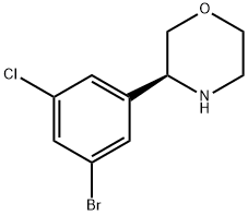 (3S)-3-(3-BROMO-5-CHLOROPHENYL)MORPHOLINE Structure
