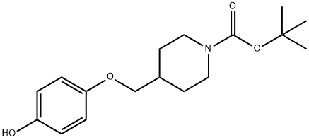 4-(4-Hydroxyphenoxymethyl)-piperidine-1-carboxylic acid tert-butyl ester Structure