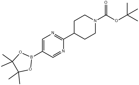 2-(N-Boc-Piperidin-4-yl)pyrimidine-5-boronic acid pinacol ester Struktur