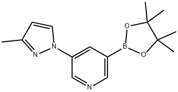 5-(3-Methyl-1H-pyrazol-1-yl)pyridine-3-boronic acid pinacol ester,1351993-94-6,结构式