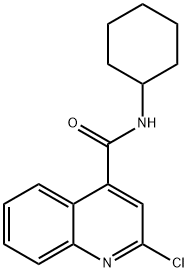 2-クロロ-N-シクロヘキシルキノリン-4-カルボアミド 化学構造式