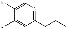 3-Bromo-4-chloro-6-(n-propyl)pyridine Struktur