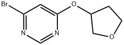 4-Bromo-6-(tetrahydrofuran-3-yloxy)pyrimidine 结构式