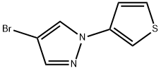 4-Bromo-1-(3-thienyl)pyrazole 结构式