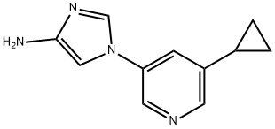 4-Amino-1-(5-cyclopropyl-3-pyridyl)imidazole Struktur