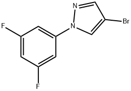 4-Bromo-1-(3,5-difluorophenyl)pyrazole 化学構造式