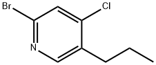 2-Bromo-4-chloro-5-(n-propyl)pyridine Structure