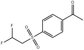 1-[4-(2,2-difluoroethanesulfonyl)phenyl]ethan-1-one 化学構造式