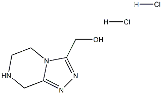5H,6H,7H,8H-[1,2,4]triazolo[4,3-a]pyrazin-3-ylmethanol dihydrochloride Structure