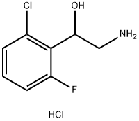 2-amino-1-(2-chloro-6-fluorophenyl)ethan-1-ol hydrochloride 化学構造式