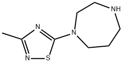 1-(3-甲基-1,2,4-噻二唑-5-基)-1,4-二氮杂环庚烷 结构式