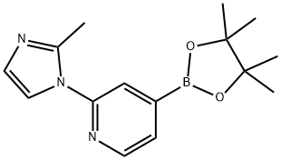 2-(2-methyl-1H-imidazol-1-yl)-4-(4,4,5,5-tetramethyl-1,3,2-dioxaborolan-2-yl)pyridine Struktur