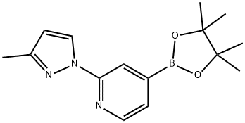 2-(3-methyl-1H-pyrazol-1-yl)-4-(4,4,5,5-tetramethyl-1,3,2-dioxaborolan-2-yl)pyridine Structure