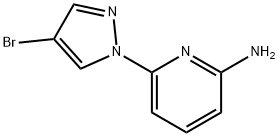 4-Bromo-1-(6-amino-2-pyridyl)pyrazole Structure